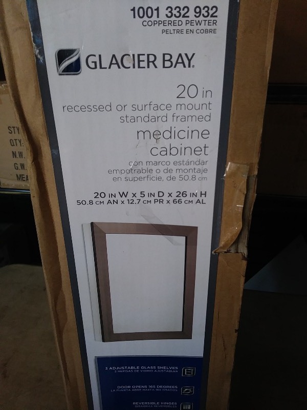 Glacier Bay medicine cabinet 1001 332 932
