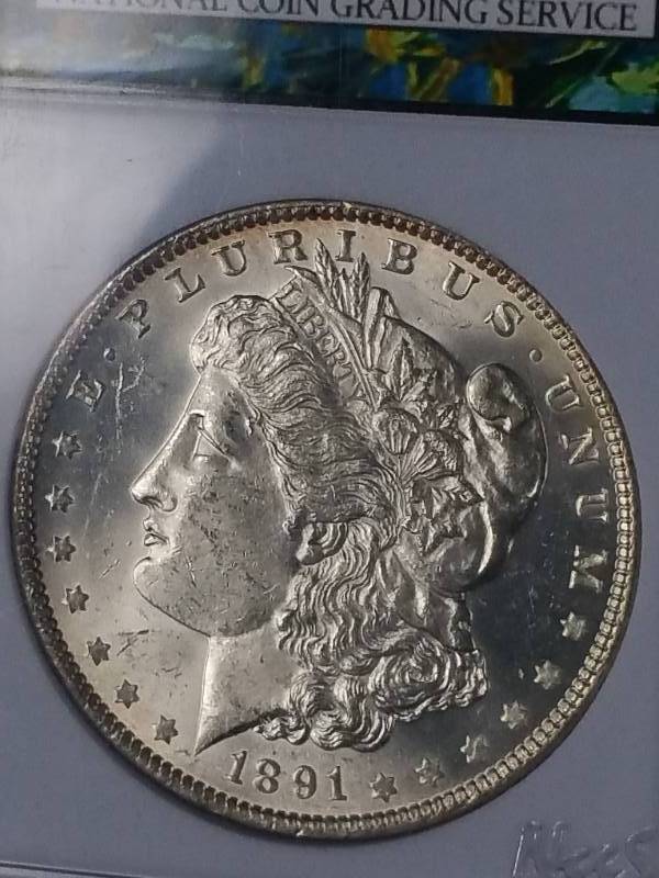 1891 P Morgan Silver Dollar - MS65