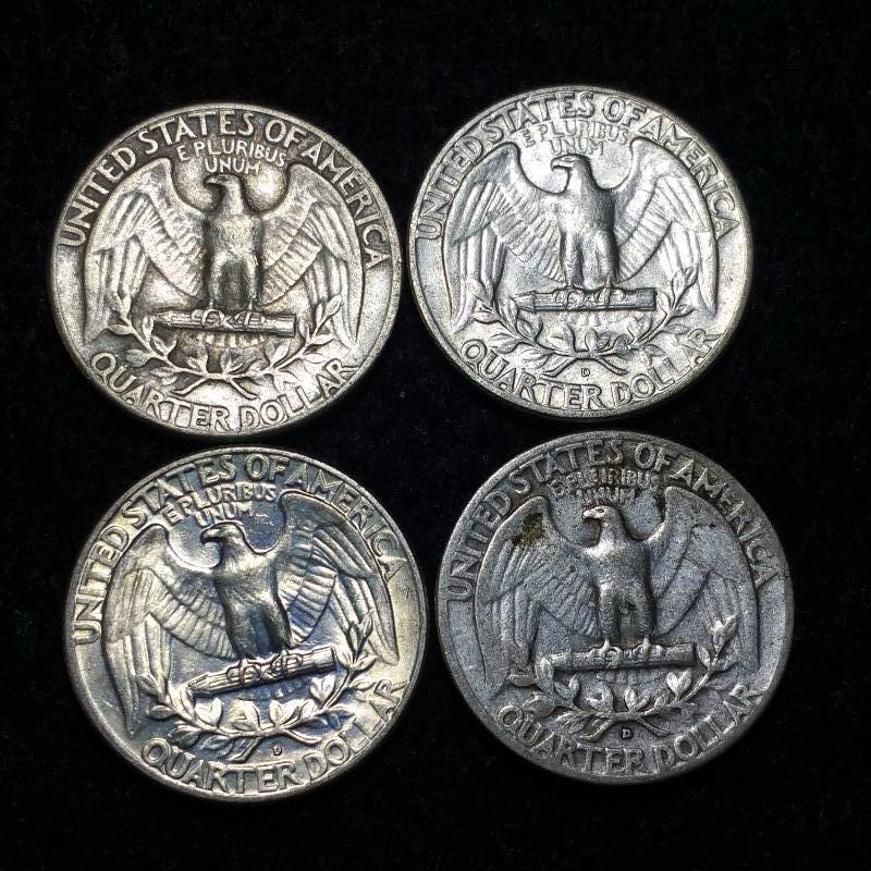 (4) Washington Silver Quarters