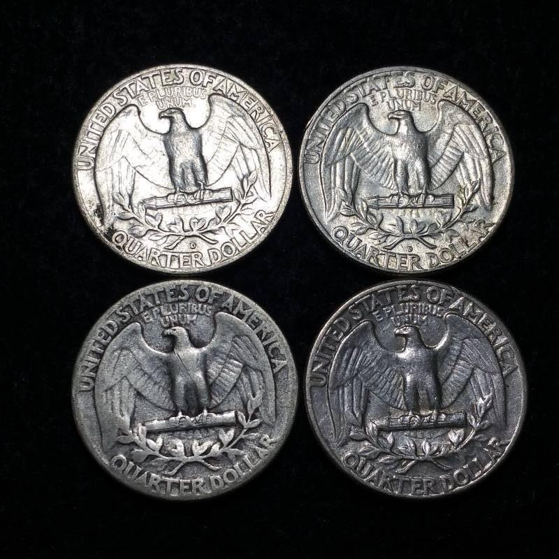 (4) Washington Silver Quarters