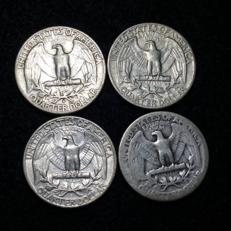 (4) Washington Silver Quarters