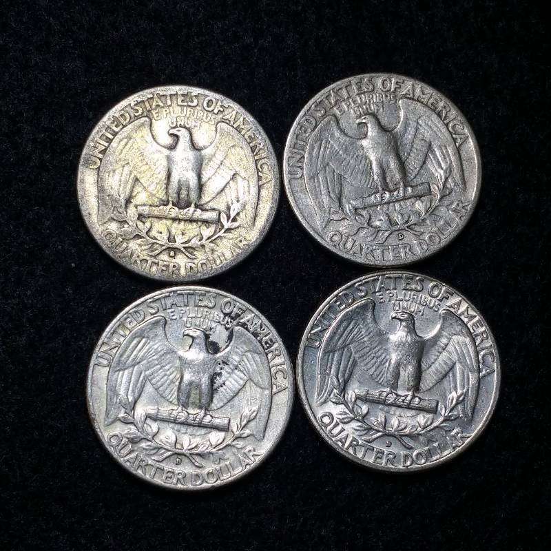(4) Washington Silver Quarters
