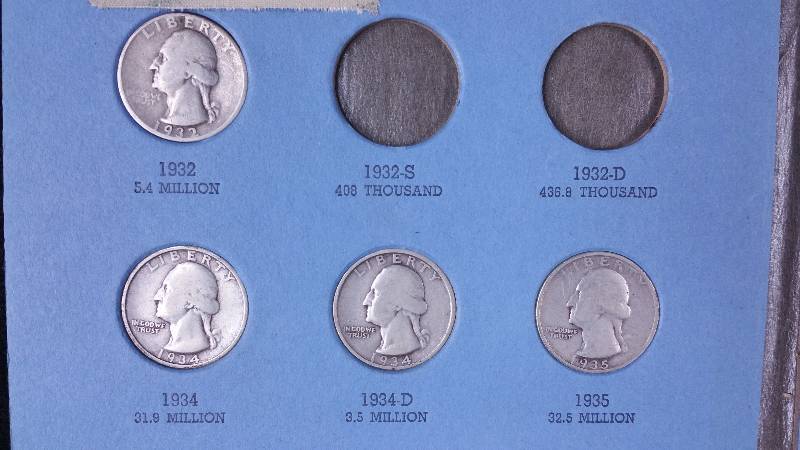 (35) Washington Silver Quarters