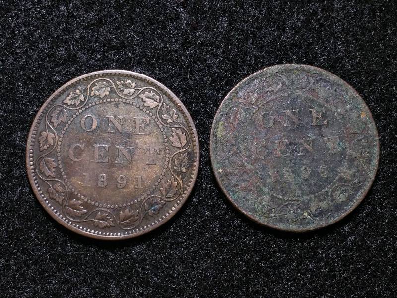 1891 & 1896 Candian Large Cents