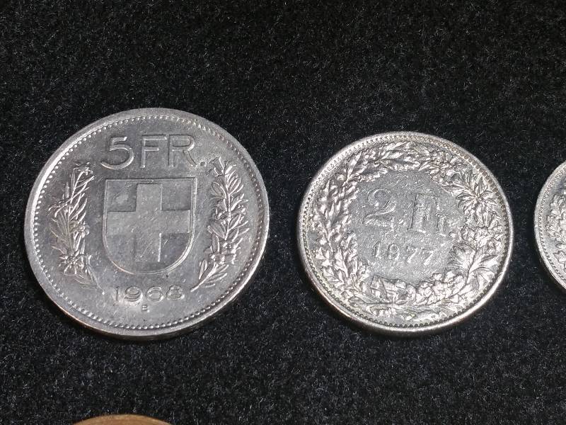 Helvetica, British, Mexican, Peru, Foreign Coins, Etc.