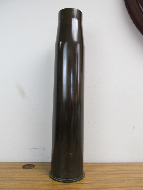 lot 9 image: HUGE Original Vietnam War Howitzer 90mm Shell