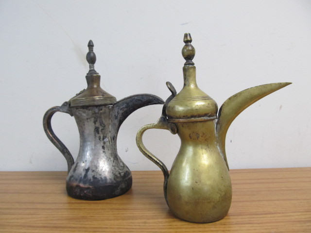 lot 29 image: Pair of Antique Middle Eastern Style Tea Pots