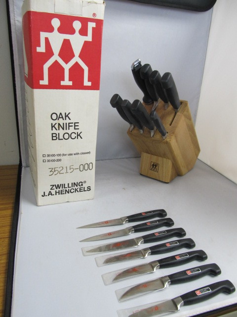 lot 89 image: LIKE NEW Vintage Henckels 4-Star Cutlery Set wOrig Box