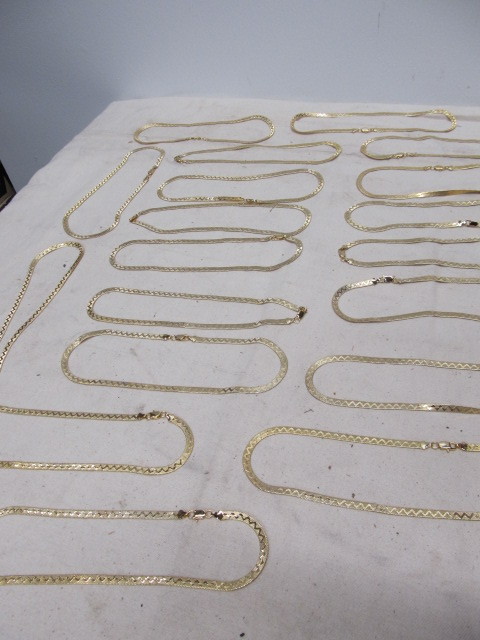 lot 109 image: Large Lot of MINT NEW Gold Clad Necklaces
