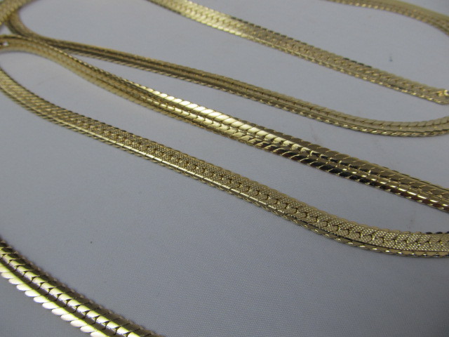 lot 110 image: Large Lot of MINT NEW Gold Clad Necklaces
