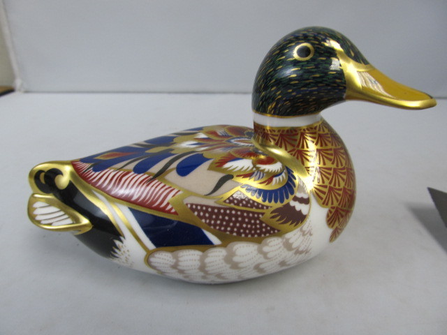 lot 126 image: Royal Crown Derby Mallard Duck Paperweight