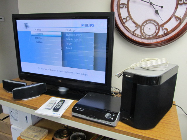 lot 164 image: NICE Working 42 Phillips TV & Home Theater System wSurround Sound