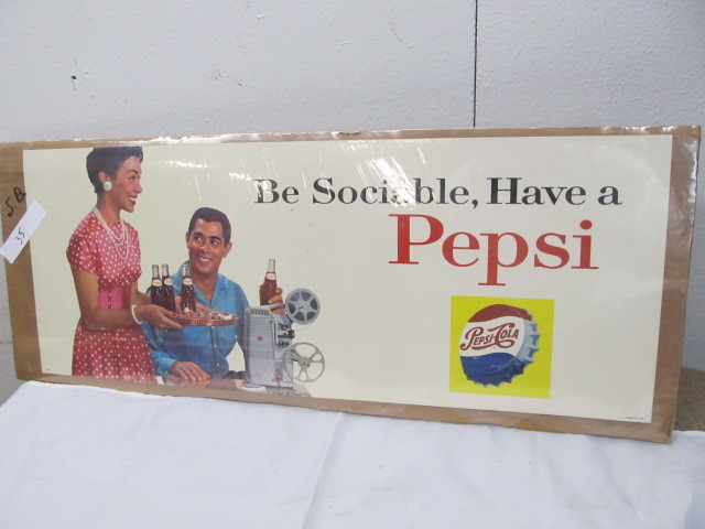lot 35 image: Vintage PEPSI Bus Poster