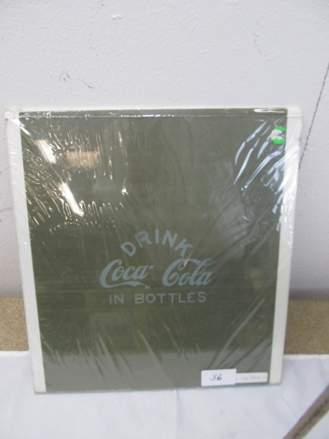 lot 36 image: Vintage Coca-Cola Advertising Back Glass