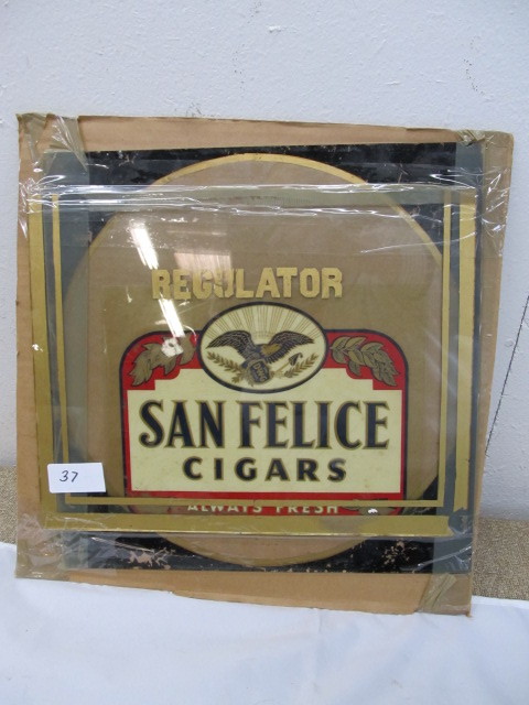 lot 37 image: San Felice Cigar Advertisement Window Decal