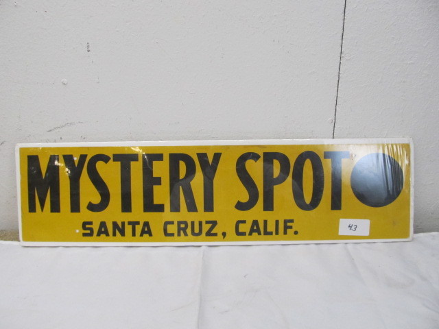 lot 43 image: Mystery Spot Santa Cruz Advertising Sign