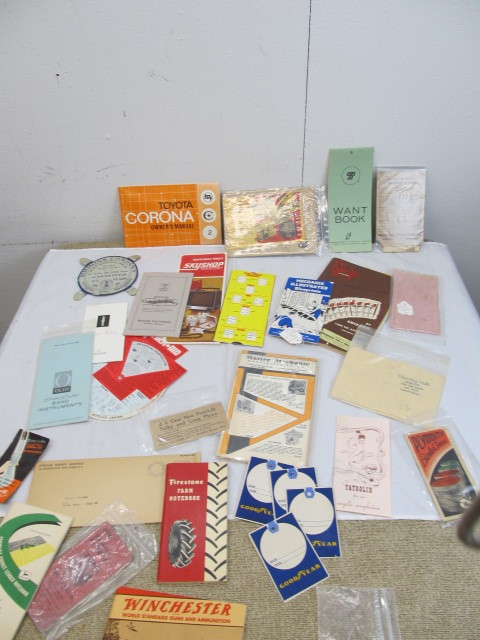 lot 49 image: Lot of Vintage Paper Ephemera- Manuals, Catalogs, etc.