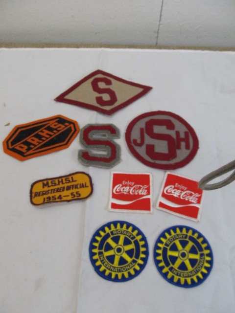 lot 53 image: Lot of Misc Vintage Patches - Coke, High School, Rotary, etc.