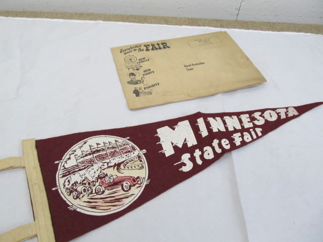 lot 71 image: Minnesota State Fair Pennant & 1951 Kane County Fair Brochure