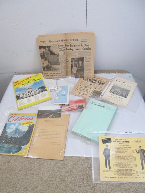 lot 72 image: Lot of Assorted Vintage Paper Ephemera - Transportation, Newspaper, etc.