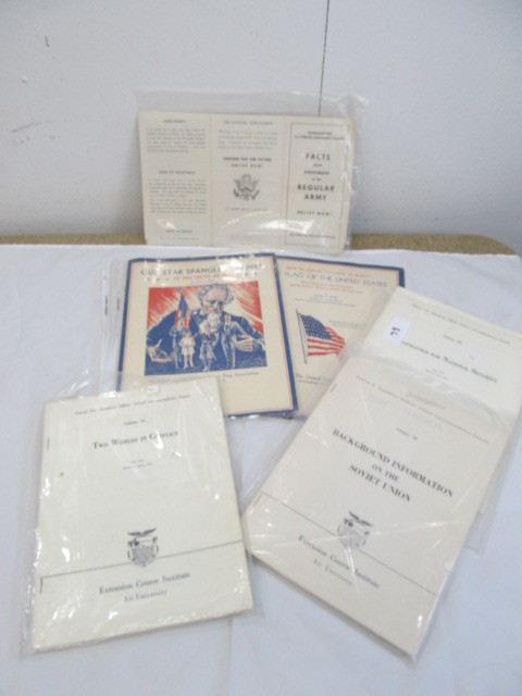 lot 73 image: Lot of Paper Ephemera - Army, Air University, etc.
