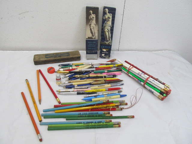 lot 80 image: Vintage Advertising Pens Pencils