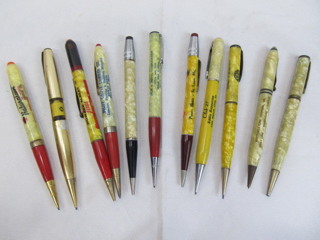 lot 81 image: Vintage Mechanical Advertising Writing Utensils