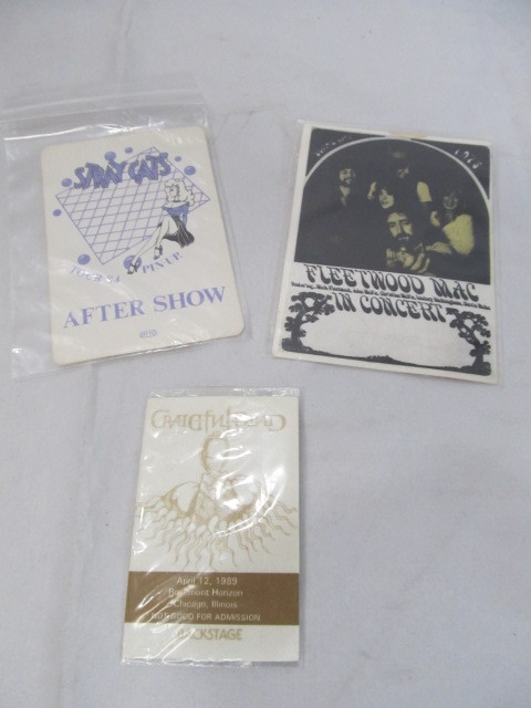 lot 86 image: Vintage Passes for Fleetwood Mac, Grateful Dead, Stray Cats