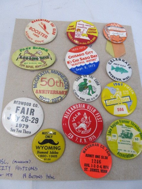 lot 115 image: County & City Festival Pinbacks #1