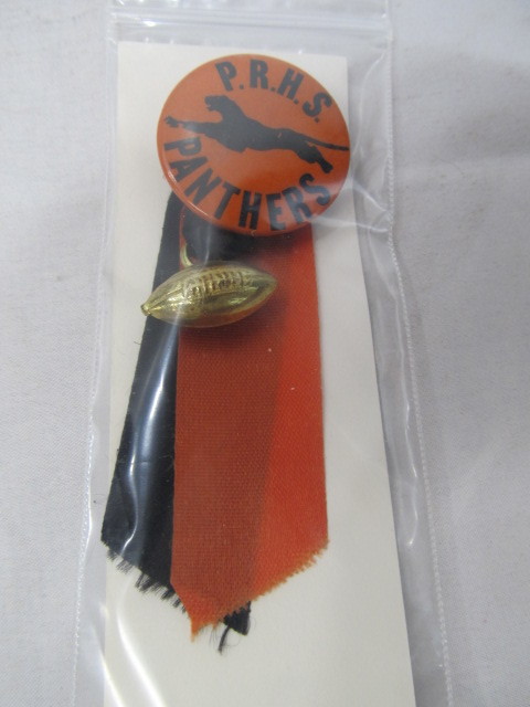 lot 140 image: 1930s Panthers High School Booster Pin