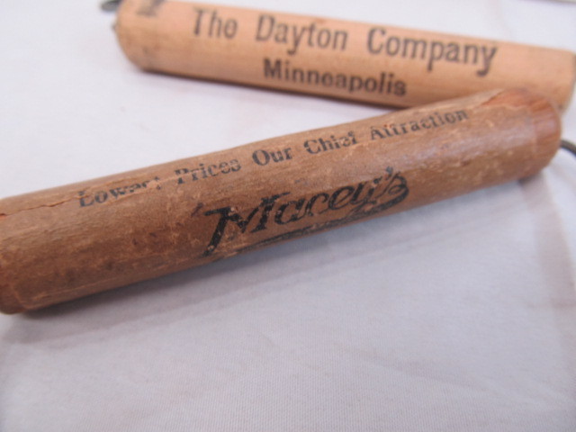 lot 151 image: Antique Macys & Daytons Package Handles