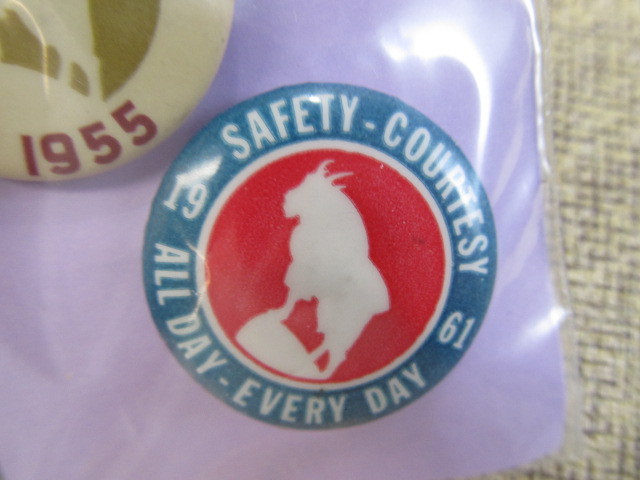 lot 159 image: Railroad Safety Pins 1955 & 1961