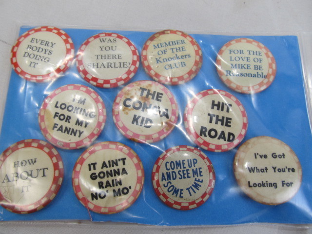 lot 185 image: Lot of Vintage Pinbacks w Smarty Pants Sayings #4