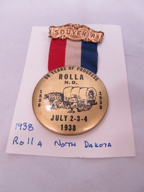 lot 213 image: 1938 Rolla North Dakota Badge