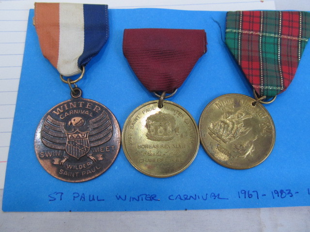 lot 216 image: 1967, 1983, 1984 St Paul Winter Carnival Medals