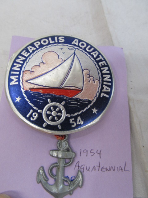lot 221 image: 1954 Minneapolis Aquatennial Pinback