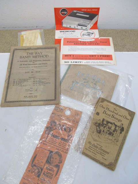 lot 284 image: Misc Lot of Music Ephemera, etc.
