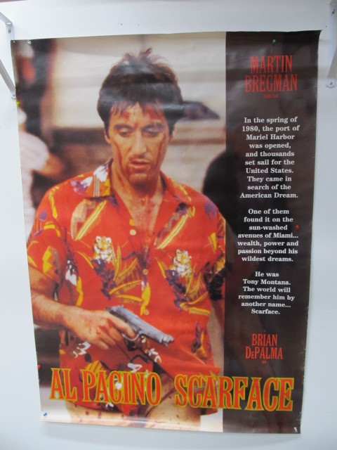 lot 309 image: Large Al Pacino Scarface Poster