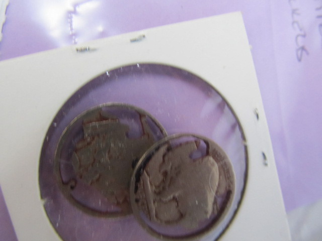 lot 321 image: Lot of 2 Silhouettted Nickels