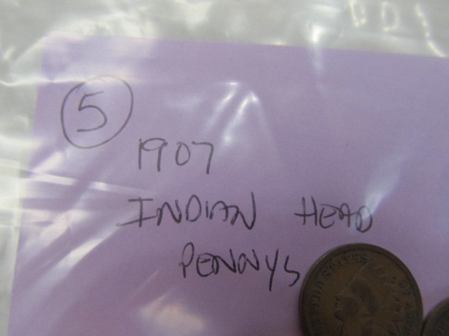 lot 327 image: 1907 Indianhead Pennies