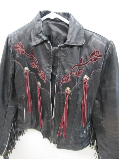 lot 340 image: Womens Gypsy Leather Jacket Size 6