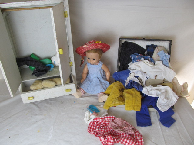 lot 148 image: Doll WardrobeSuitcase