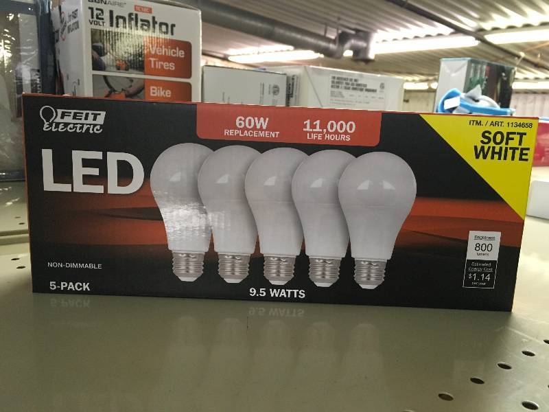 FIET LED LIGHT BULBS, 5 PACK