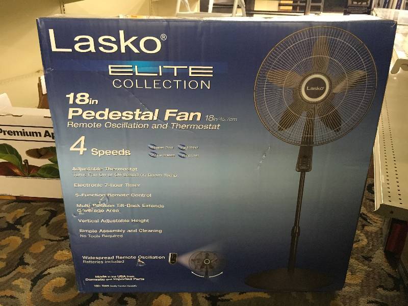 LASKO 18 PEDESTAL FAN, MSRP 39.99