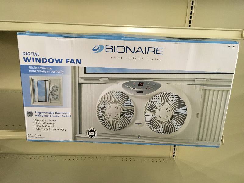 JARDEN BIONAIRE WINDOW FAN, MSRP $39.99
