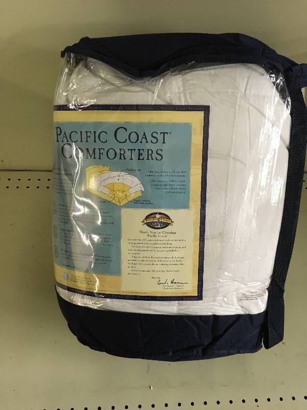 PACIFIC COAST COMFORTER EURO COMFORTER QUEEN, MSRP $149.99