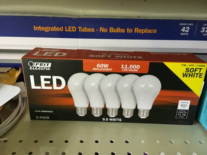 FEIT LED 60 WATT 5PK