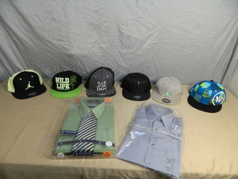 lot 25 image: Air Jordan Hats, Shirts, More