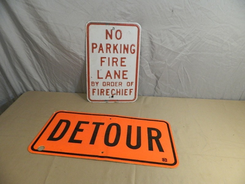 lot 34 image: 2 Metal Signs