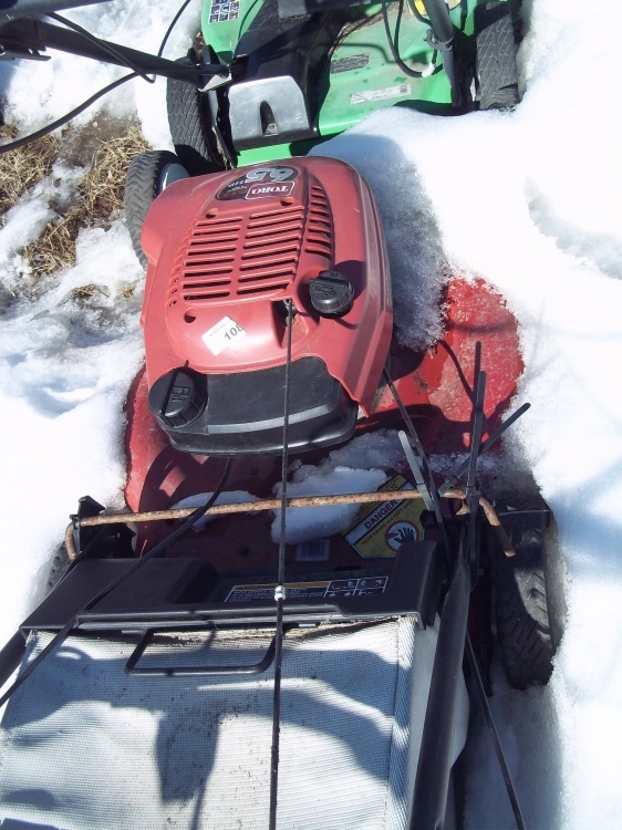 lot 108 image: Push Mower for parts or repair